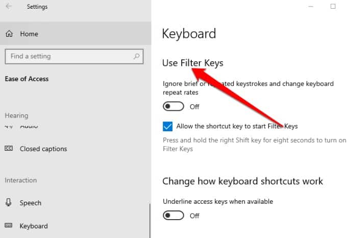Complete Guide to Turn off Filter Keys in Windows