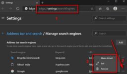 Change The Default Search Engine in Microsoft Edge