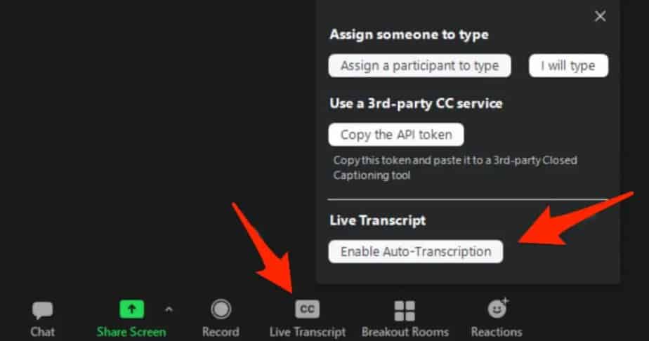 How to Enable Live Transcription & Closed Captioning on Zoom