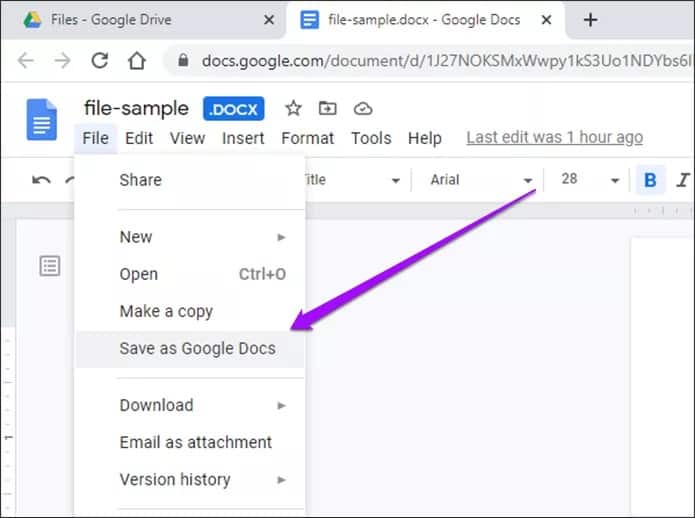 How to Con­vert DOCX to DOC in Google Docs